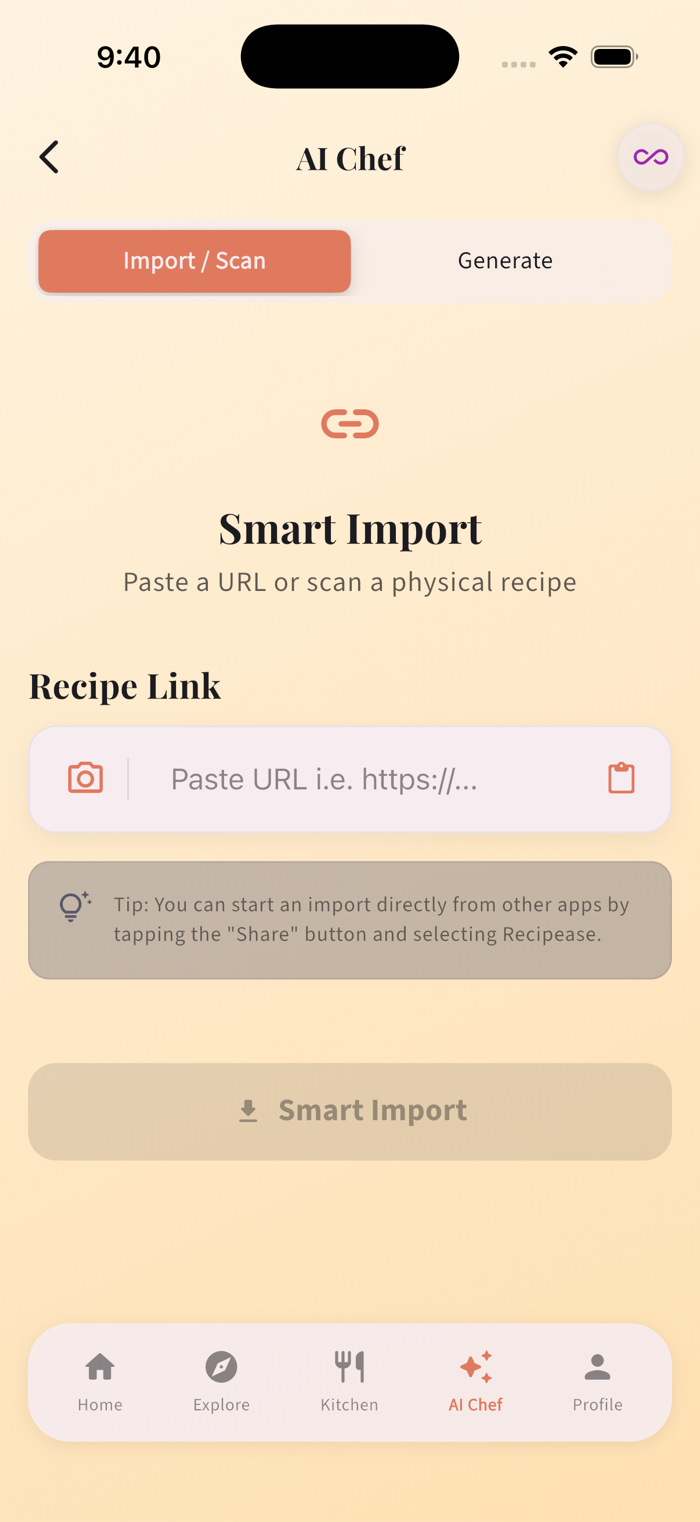 RecipEase — AI Recipe Scanner & Smart Kitchen